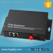 2 canaux pots (rj11) ligne téléphonique sur le convertisseur de fibre de câble au convertisseur de téléphone